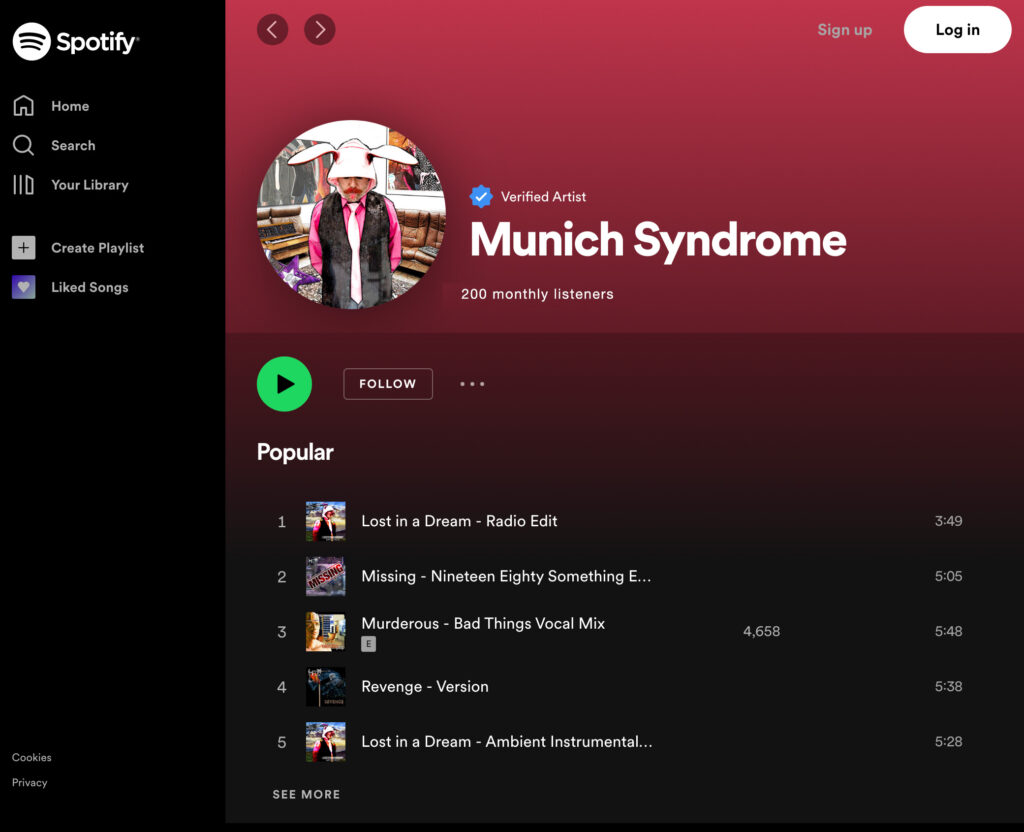Munich Syndrome's full discography available now on Spotify!